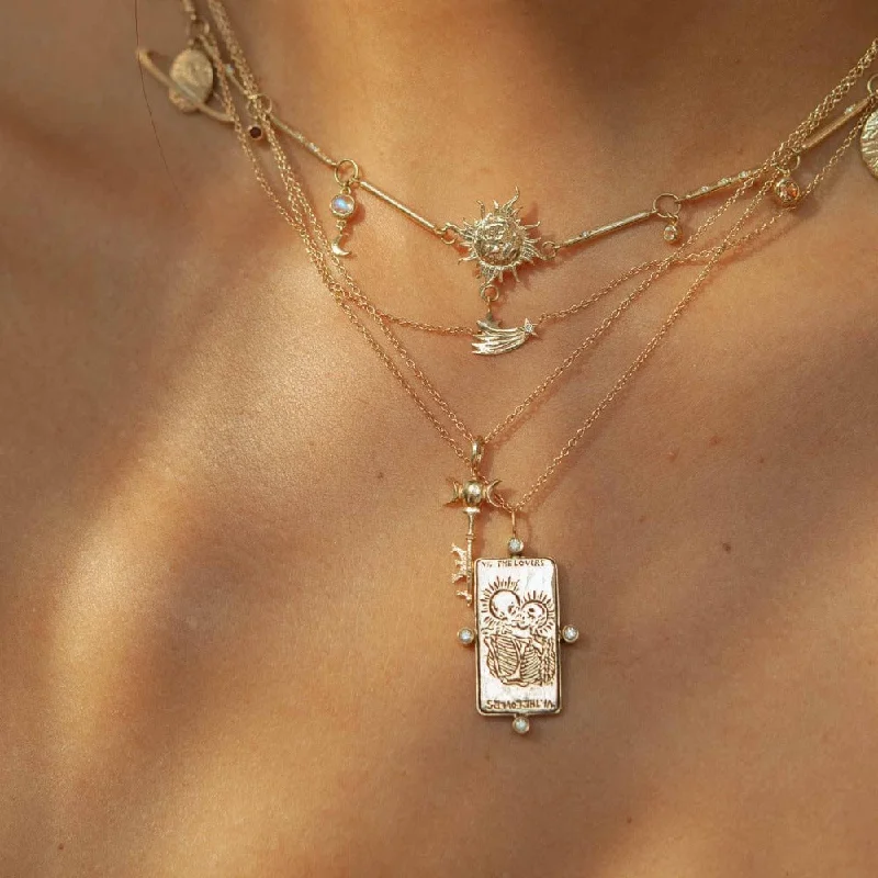 The Lovers II Tarot Card Necklace