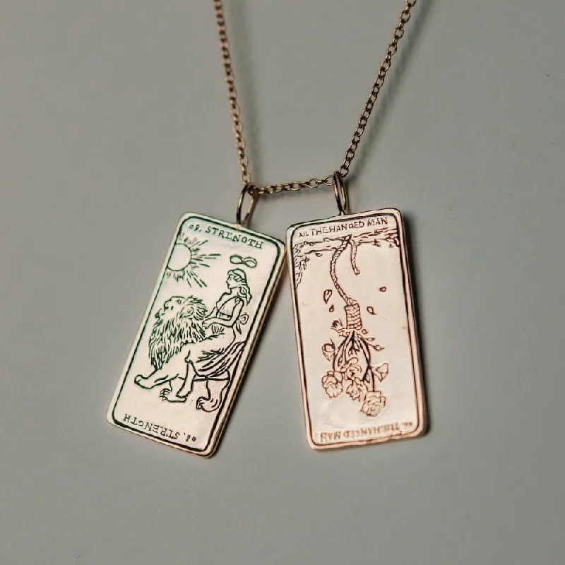 The Strength Tarot Card Necklace